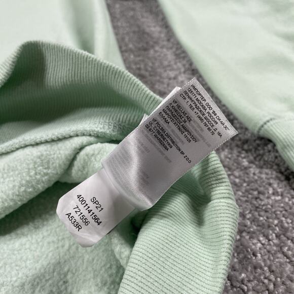 North Face Sweatshirt Womens Medium Fleece Pullover Outdoors Hiking Light Green - Picture 12 of 16